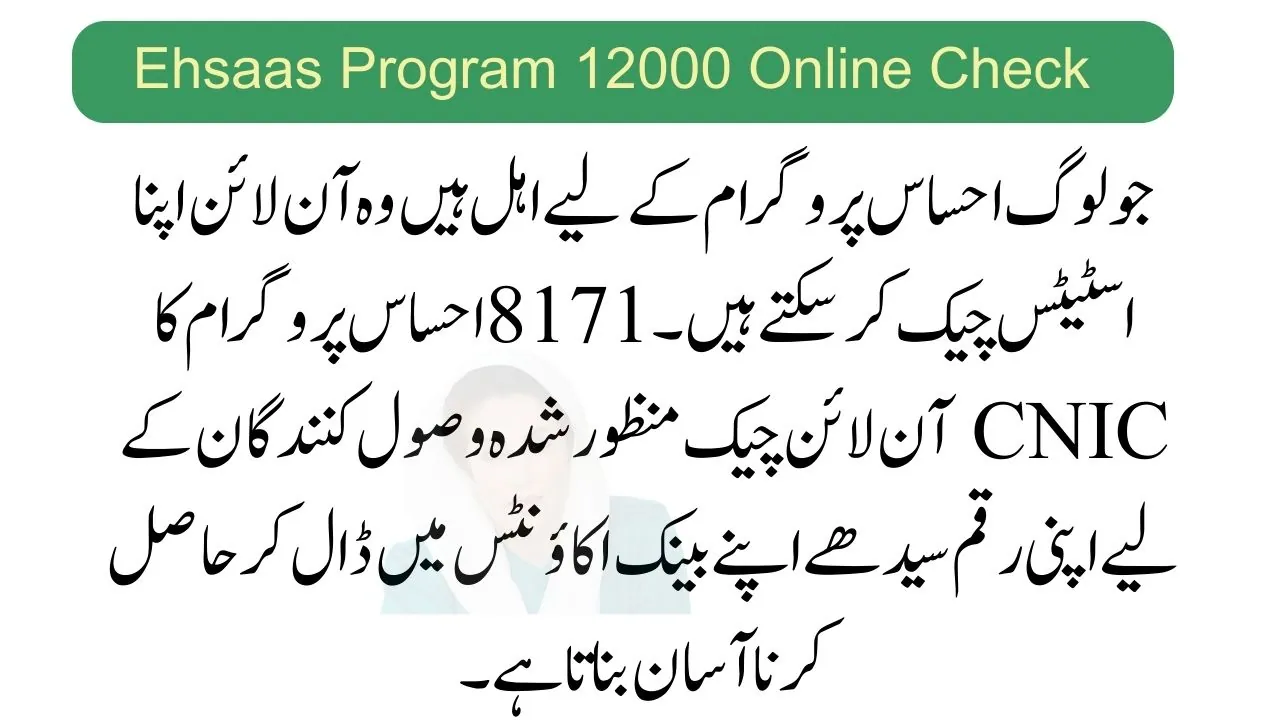 Ehsaas Program 12000 Online Check