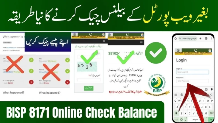 BISP 8171 Online Check Balance Without Using Web Portal 2025 New Update