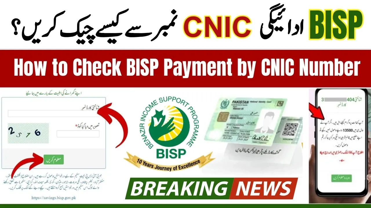 How to Check BISP Payment by CNIC Number
