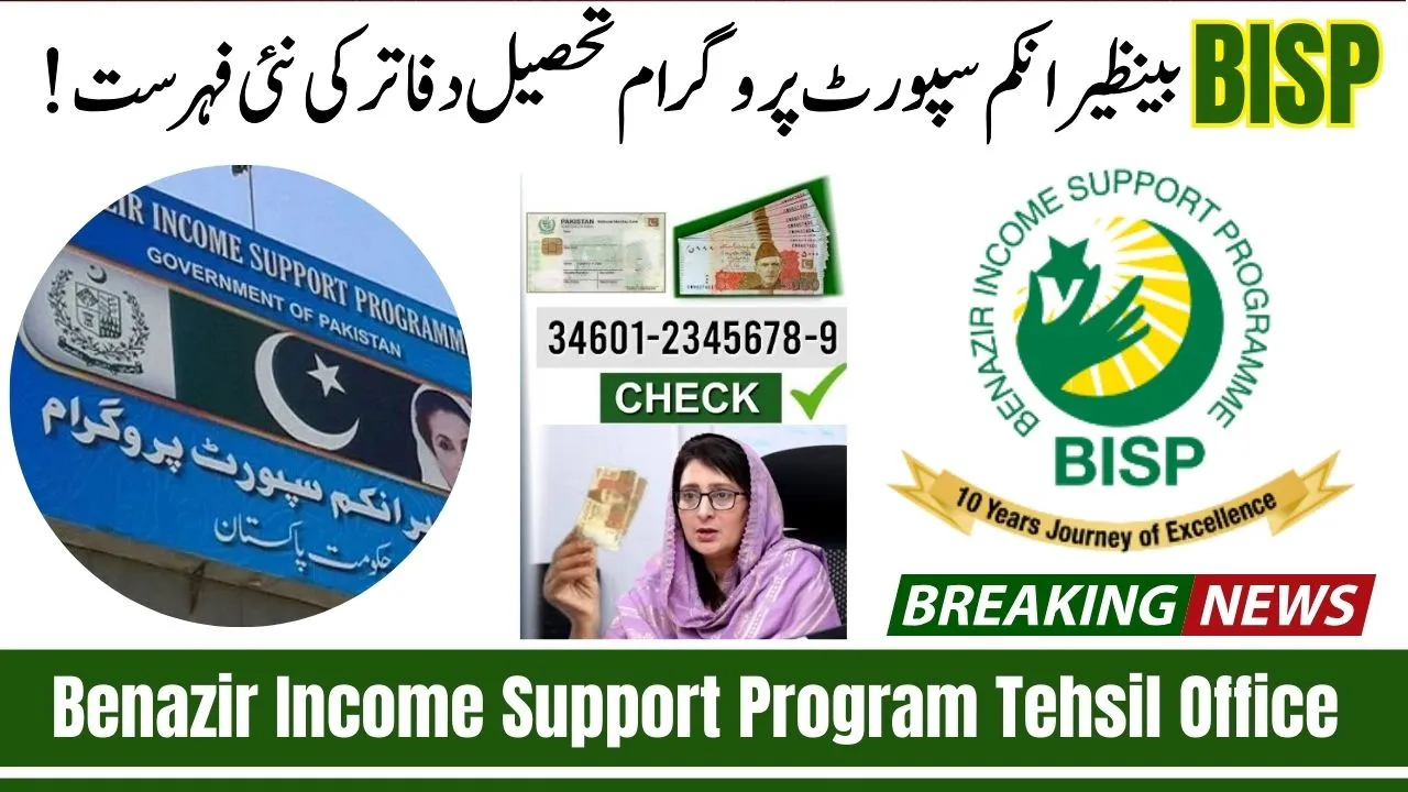 Benazir Income Support Program Tehsil Office New List 2025 (1)